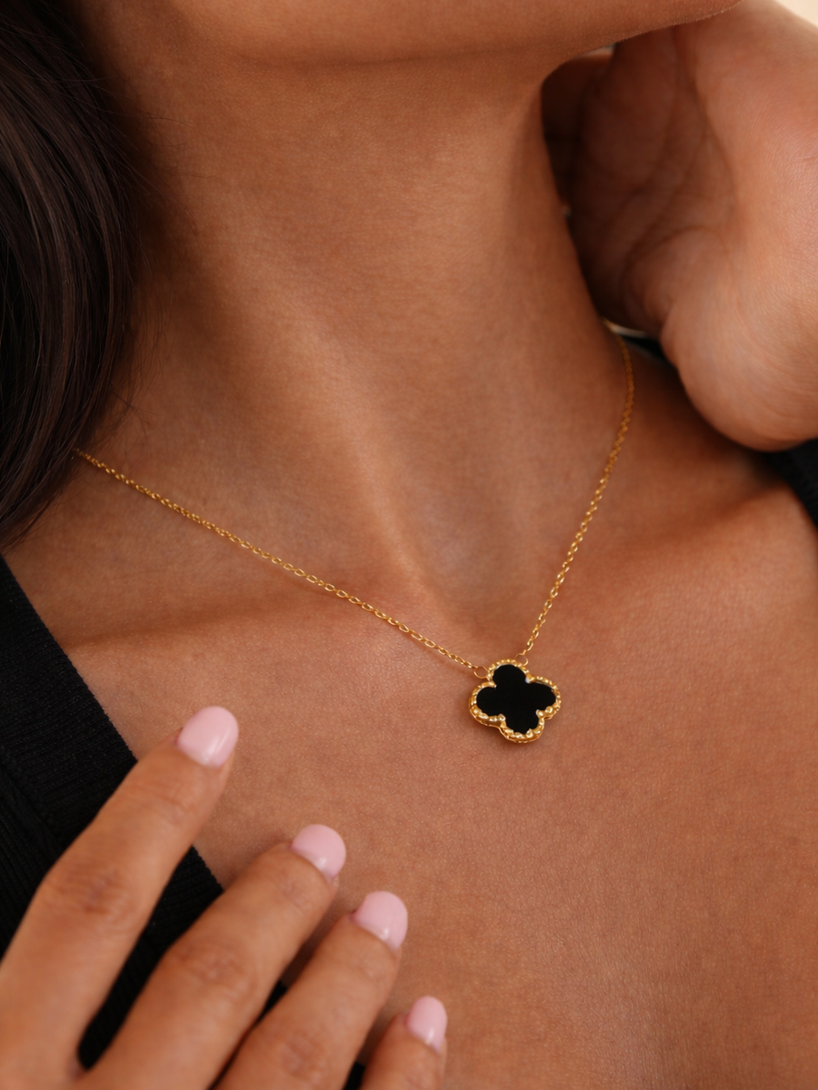 FourLeaf™ Onyx Nyaklánc