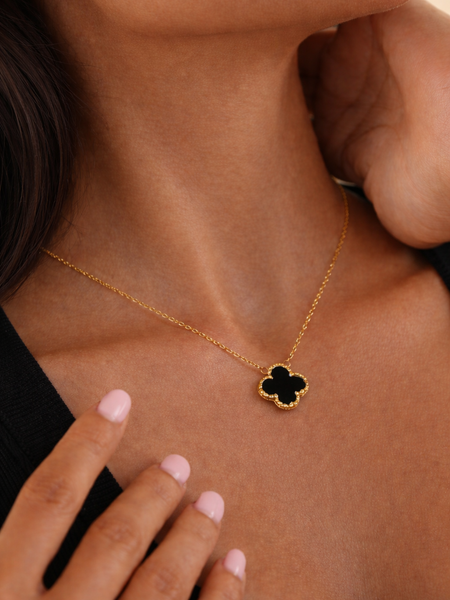 FourLeaf™ Onyx Nyaklánc