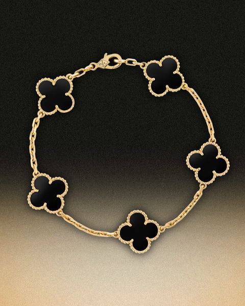 FourLeaf™ Onyx Karkötő