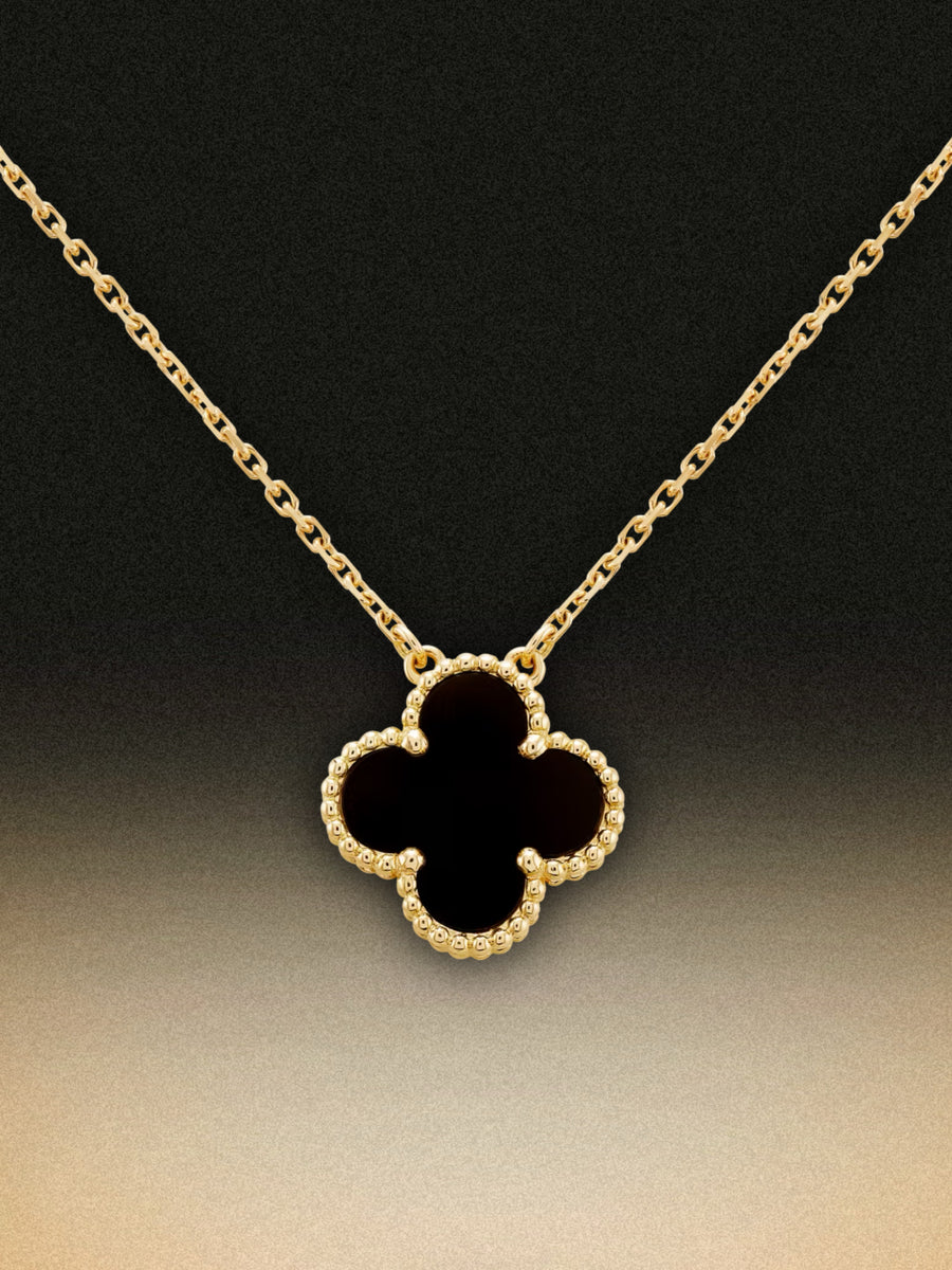 FourLeaf™ Onyx Nyaklánc