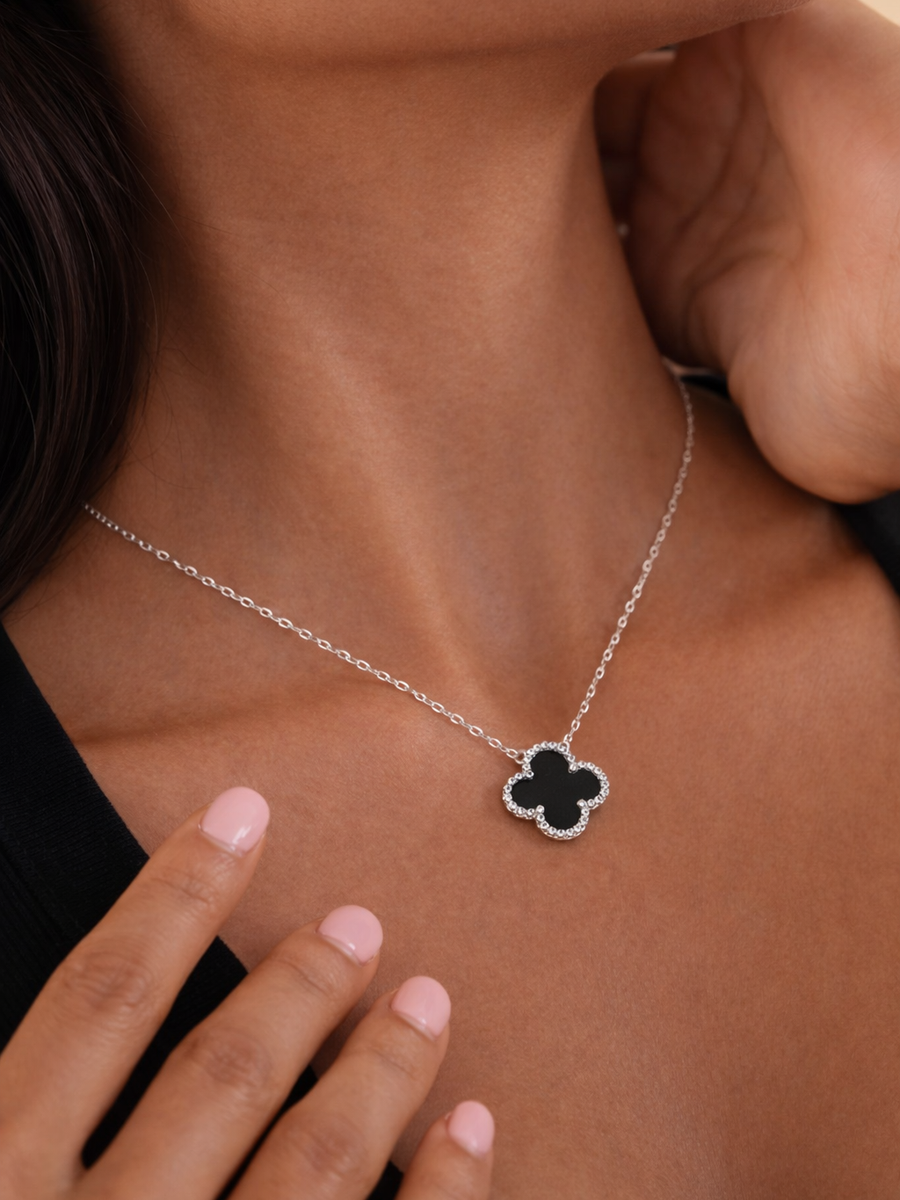 FourLeaf™ Onyx Nyaklánc